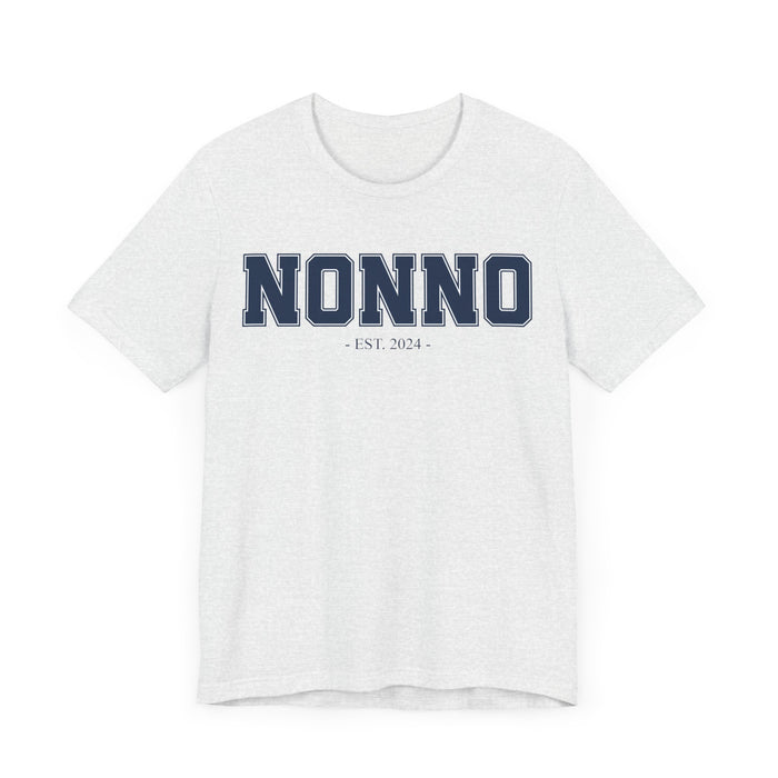 Nonno Established 2024 Tee Shirt - Personalized Grandfather Gift - Celebratory Grandpa T-Shirt - Custom Nonno New Grandfather Present