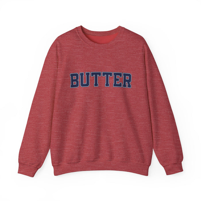 Butter Sweatshirt, College Font, Unisex Crewneck Jumper, Cozy Pullover, Winter Apparel, Comfortable Top, Butter Sweater, College Shirt