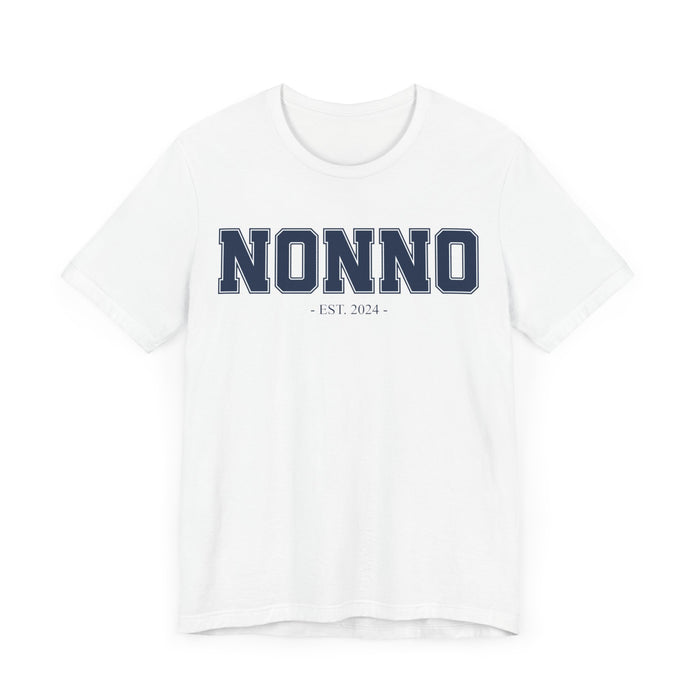 Nonno Established 2024 Tee Shirt - Personalized Grandfather Gift - Celebratory Grandpa T-Shirt - Custom Nonno New Grandfather Present