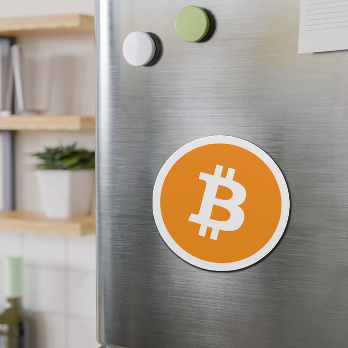 Premium Bitcoin Logo Magnet - Perfect for Cryptocurrency Enthusiasts and Tech Lovers - Durable & Stylish Fridge Decor