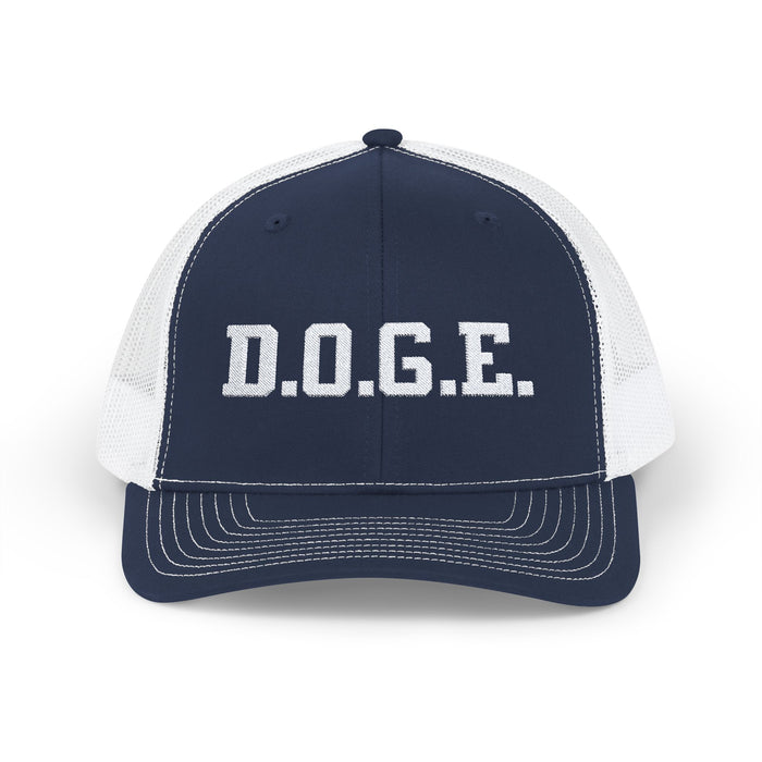D.O.G.E. Embroidered Trucker Cap for Trump Supporters, Department of Government Efficiency, Gift for Republicans, Trump Gift, Funny, Light