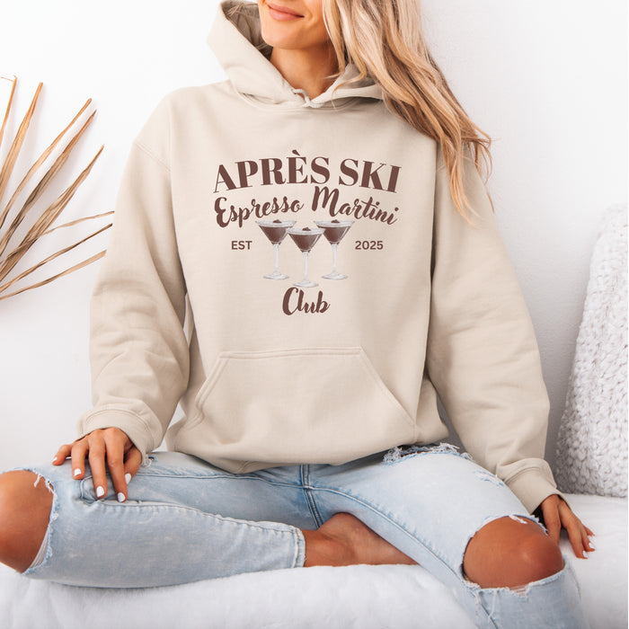 Apres Ski Espresso Martini Club Hoodie Apres Ski Sweatshirt Apres Ski Bachelorette Apres Ski Sweater Apres Ski Girls Club Colorado Shirt