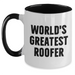 Funny Roofer Gifts from Men to World's Greatest Roofer on Mother's Day Two Tone Coffee Mug - Main