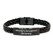 Actuary Gifts from Friends, World's Greatest Quote Interlaced Leather Bracelet for Mother's Day, Unique Stainless Steel PU Leather, 7.87 inches, Gifts for Actuary, Men, Women, Coworkers, Family - Image 1
