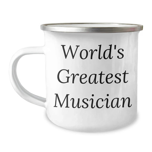 Funny Musician Gifts from Dad to World's Greatest Musician on Father's Day - Camping Mug for Men, 12 oz Stainless Steel with Enamel Finish - Image 1