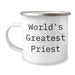 Funny World's Greatest Priest Gifts from Men for Father's Day Camping Mug - Image 1