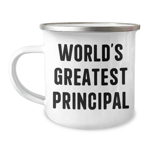 World's Greatest Principal Funny Camping Mug Gifts for Men from Family on Father's Day - Image 1