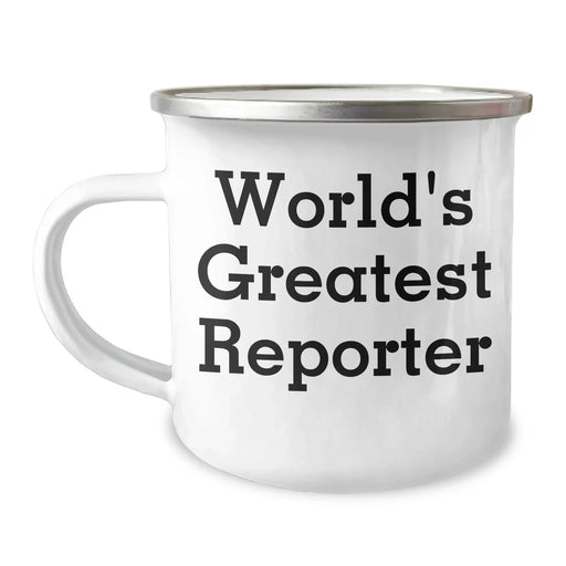 Funny Reporter Gifts, World's Greatest Reporter, Mother's Day Unique Gifts from Friends, Camping Mug for Reporter - Image 1
