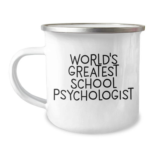 World's Greatest School Psychologist Funny Camping Mug for School Psychologist Gifts from Friends or Family on Father's Day, Unique School Psychologist Mug for Men or Women - Image 1