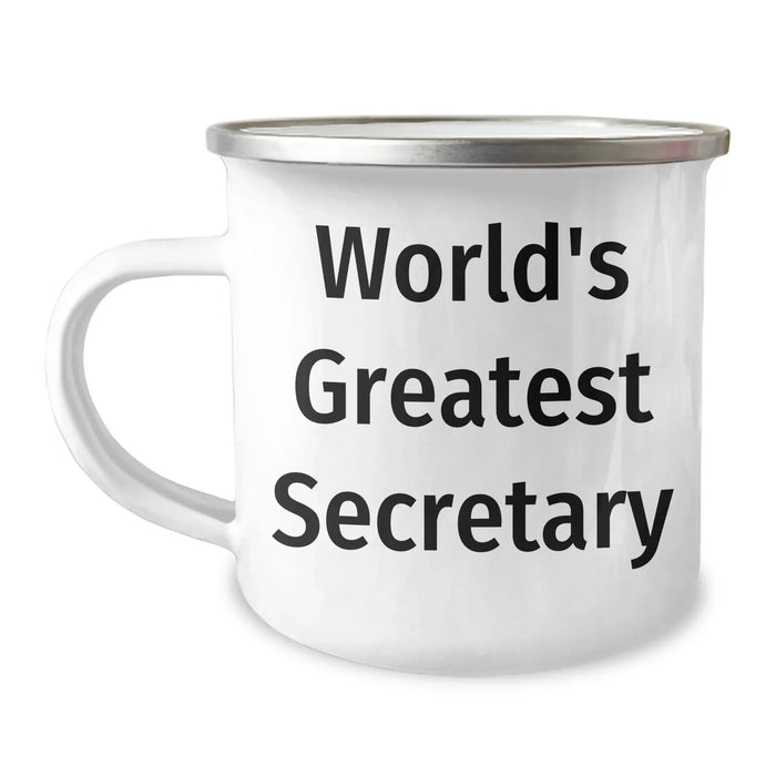 Funny World's Greatest Secretary Gifts for Him, Camping Mug for Dad, Father's Day Unique Gifts from Friends - Image 1
