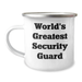 World's Greatest Security Guard Funny Gifts for Him Camping Mug, Perfect for Father's Day, Gifts from Family and Friends - Image 1
