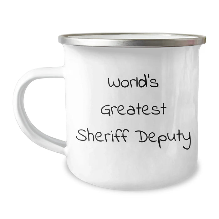 Funny Sheriff Deputy Gifts from Men for World's Greatest Sheriff Deputy Camping Mug - Unique Mother's Day Unique Gifts - Image 1
