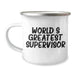 Funny World's Greatest Supervisor Gifts for Her, Camping Mug from Family, Unique Mother's Day Unique Gifts for Her, Supervisor Appreciation - Image 1