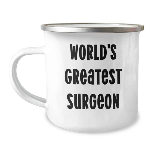 Funny 'World's Greatest Surgeon' Gift for Mom from Family, Unique Camping Mug for Mother's Day - Image 1