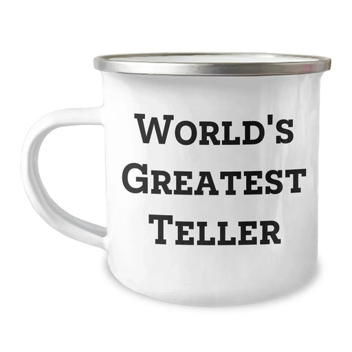 Funny World's Greatest Teller Gifts from Men for Mother's Day Unique Camping Mugs, Gifts for Teller Enthusiasts - Image 1
