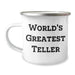 Funny World's Greatest Teller Gifts from Men for Mother's Day Unique Camping Mugs, Gifts for Teller Enthusiasts - Image 1