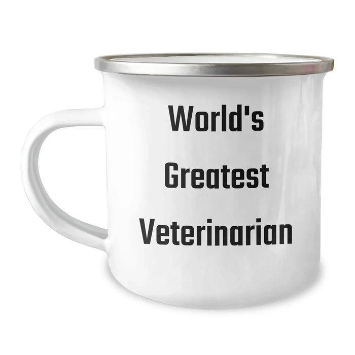 Funny World's Greatest Veterinarian Gifts from Family for Mother's Day Celebration Camping Mug - Image 1