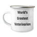 Funny World's Greatest Veterinarian Gifts from Family for Mother's Day Celebration Camping Mug - Image 1