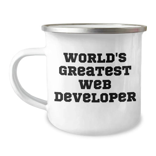 Funny World's Greatest Web Developer Gifts for Web Developer Dad Camping Mug, Perfect for Father's Day from Friends - Image 1