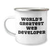 Funny World's Greatest Web Developer Gifts for Web Developer Dad Camping Mug, Perfect for Father's Day from Friends - Image 1