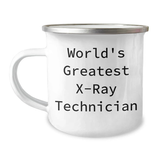 Funny X-Ray Technician Gifts from Men for World's Greatest X-ray Technician on Father's Day - Camping Mug - Image 1