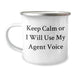 Funny Agent Gifts for Men - Keep Calm Or I Will Use My Agent Voice Camping Mug, Stainless Steel with Enamel Finish, Ideal Gift from Family, Friends, or Coworkers for Father's Day - Image 1