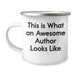 Funny Author Gifts from Friends for Father's Day - Camping Mug with 'This Is What An Awesome Author Looks Like' Quote - Image 1