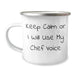 Funny Chef Gifts: 'Keep Calm Or I Will Use My Chef Voice' Camping Mug for Mother's Day - Gifts from Men to Women, Friends, Family - Image 1