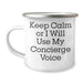 Concierge Camping Mug Gifts from Friends to Men, Keep 'Or I Will Use My Concierge Voice', Stainless Steel with Enamel Finish, Father's Day Unique Gifts - Image 1