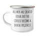Dental Hygienist Gifts from Friends, Funny Camping Mug for Men, Graduation Unique Gifts - 'All Men Are Created Equal But The Coolest Become A Dental Hygienist' - Image 1