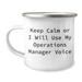 Funny Operations Manager Gifts, Keep Calm Or I Will Use My Operations Manager Voice Camping Mug for Dad, Father's Day Unique Gifts from Men - Image 1