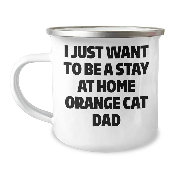 Funny Orange Cat Dad Gifts from Men to Orange Cat Lovers on Father's Day - Camping Mug - Image 1