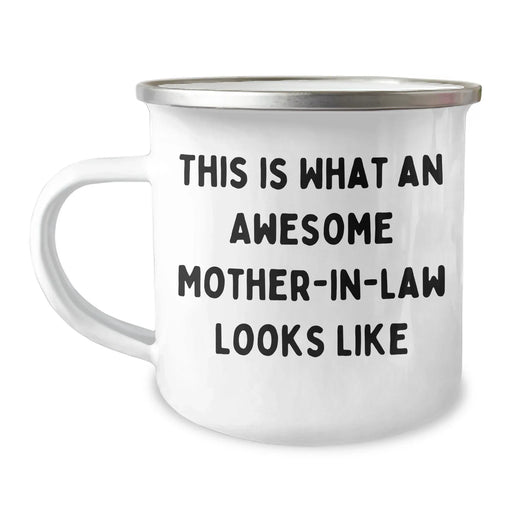 Funny Mom-in-law Gifts, This Is What An Awesome Mom-in-law Looks Like, Camping Mug for Father's Day, Gifts from Family to Mom-in-law - Image 1