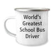 Funny School Bus Driver Gifts, 'World's Greatest' Quote, Camping Mug for Father's Day, Gifts from Men to School Bus Driver - Image 1