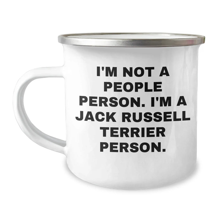 Funny Jack Russell Terrier Dog Camping Mug - Gifts from Friends for Father's Day, I'm Not A People Person. I'm A Jack Russell Terrier Person. Lovers - Image 1