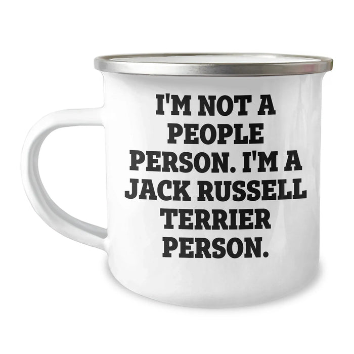Funny Jack Russell Terrier Dog Gifts from Us, Camping Mug for Dad, Inspirational Quote 'I'm Not A People Person. I'm A Jack Russell Terrier Person.' for Father's Day Unique Gifts for Men - Image 1