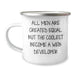 Funny Web Developer Gifts from Men for Father's Day - 'All Men Are Created Equal But The Coolest Become A Web Developer' Camping Mug - Image 1