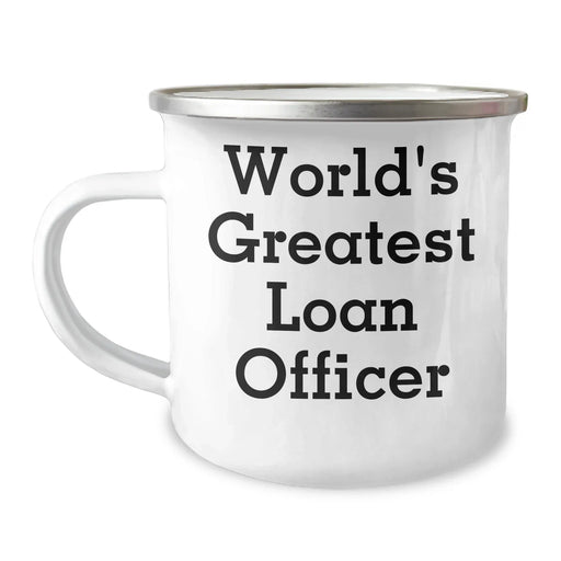 Funny World's Greatest Loan Officer Gifts for Men Coworkers from Loan Officer's Colleagues on Graduation Unique Gifts, Camping Mug - Image 1