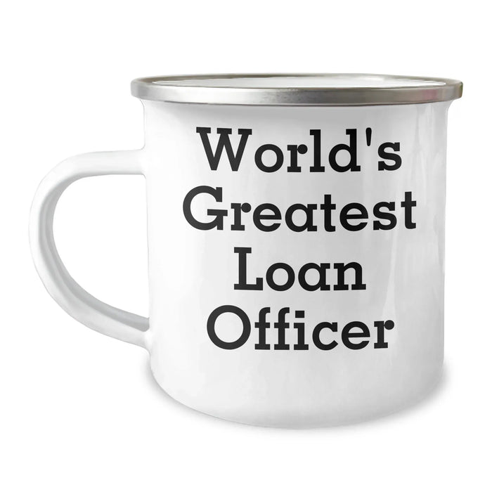 Funny World's Greatest Loan Officer Gifts for Men Coworkers from Loan Officer's Colleagues on Graduation Unique Gifts, Camping Mug - Image 1