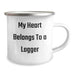 Funny Logger Gifts from Dad - My Heart Belongs To A Logger Quote on Camping Mug for Father's Day, Gifts for Logger Enthusiasts - Image 2