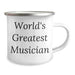 Funny Musician Gifts from Dad to World's Greatest Musician on Father's Day - Camping Mug for Men, 12 oz Stainless Steel with Enamel Finish - Image 2