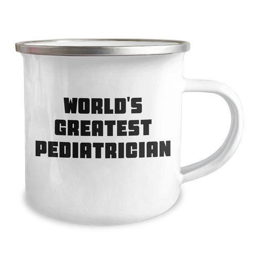 World's Greatest Pediatrician Gifts from Family, Unique Father's Day Presents for Men, Camping Mug for Dad - Image 2
