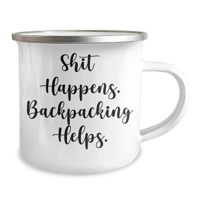Backpacking Quotes Funny Gifts for Men from Friends on Father's Day Camping Mug - Image 2