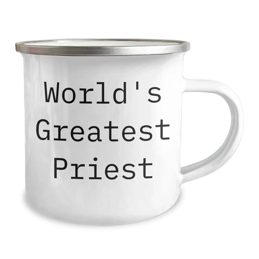 Funny World's Greatest Priest Gifts from Men for Father's Day Camping Mug - Image 2