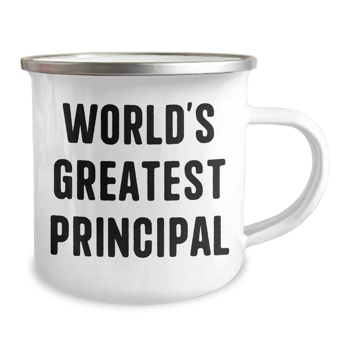 World's Greatest Principal Funny Camping Mug Gifts for Men from Family on Father's Day - Image 2