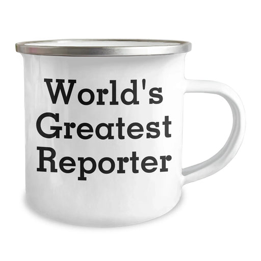 Funny Reporter Gifts, World's Greatest Reporter, Mother's Day Unique Gifts from Friends, Camping Mug for Reporter - Image 2