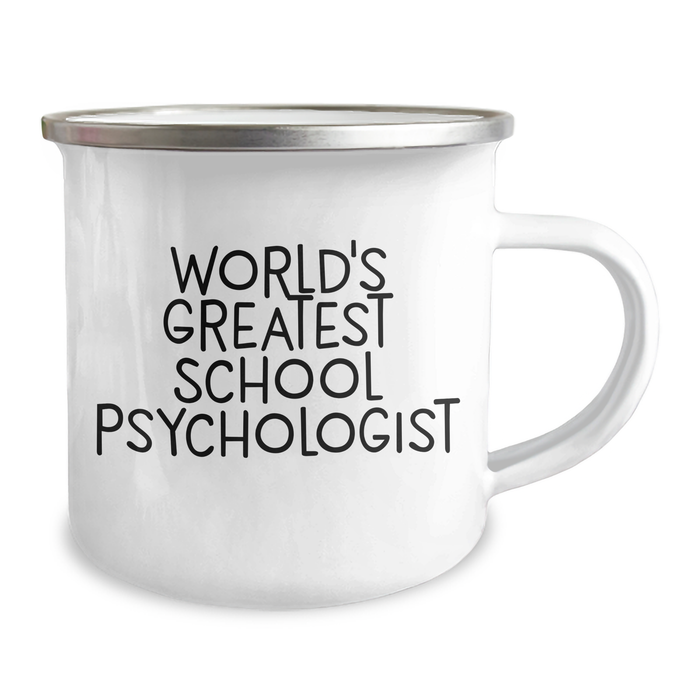 World's Greatest School Psychologist Funny Camping Mug for School Psychologist Gifts from Friends or Family on Father's Day, Unique School Psychologist Mug for Men or Women - Image 2