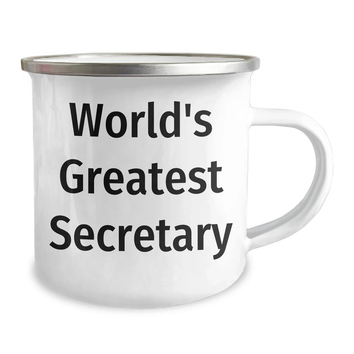 Funny World's Greatest Secretary Gifts for Him, Camping Mug for Dad, Father's Day Unique Gifts from Friends - Image 2