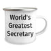 Funny World's Greatest Secretary Gifts for Him, Camping Mug for Dad, Father's Day Unique Gifts from Friends - Image 2