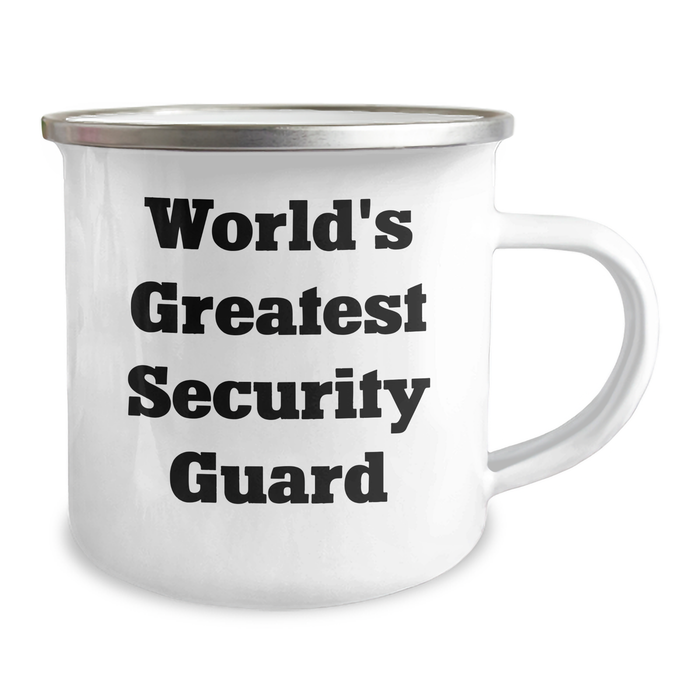 World's Greatest Security Guard Funny Gifts for Him Camping Mug, Perfect for Father's Day, Gifts from Family and Friends - Image 2
